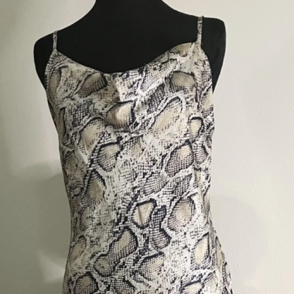 DATE NIGHT….Pieces presents this beautiful satin snake skin print long dress.